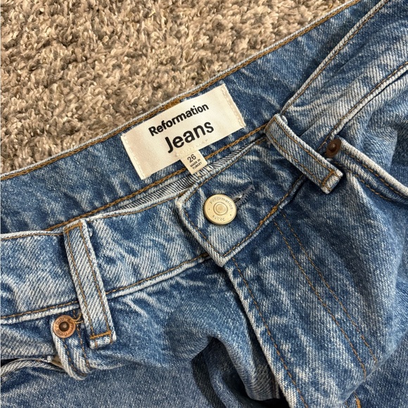 Reformation Cary Slouchy High Rise Wide Leg Jean in Colorado - Picture 8 of 12